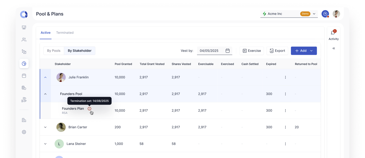 Equity Plan Automation